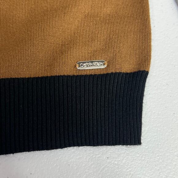 Calvin Klein Turtleneck Sweater Women's XL Colorblock - Picture 5 of 15